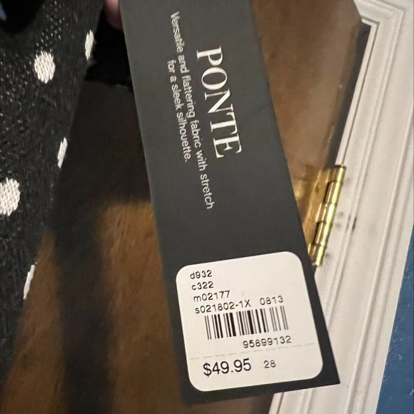 NWT Lane Bryant Black with White Dots Pencil Skirt - Picture 3 of 3